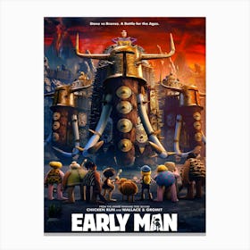 Early Man Halloween Canvas Print