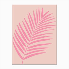 Pink And Blush Palm Leaf Canvas Print