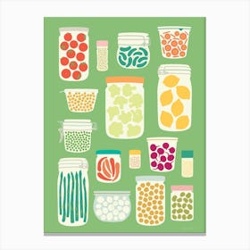 Kitchen Jars Canvas Print