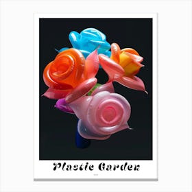 Bright Inflatable Flowers Poster Rose 2 Canvas Print