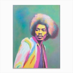 Jimi Hendrix Colourful Illustration Canvas Print