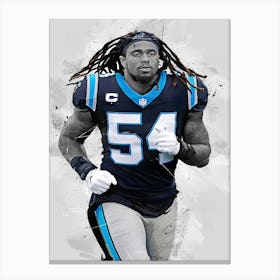 Shaq Thompson Carolina Panthers Canvas Print