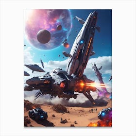 Space Battles Canvas Print