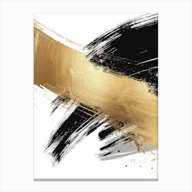 Gold Brush Strokes Canvas Art 1 Canvas Print