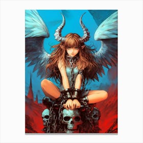 Fallen Demon Elf Girl Canvas Print