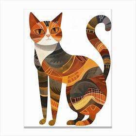 Turkish Van Cat Clipart Illustration 8 Canvas Print