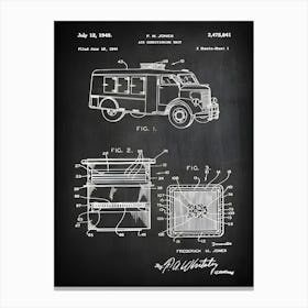 Truck Patent Print, Air Conditioning Truck Decor, Refrigerated Van Pickup Art, Truck Poster, Truck Wall Art, Pickup Decor, Food Truck, Vt8411 Canvas Print