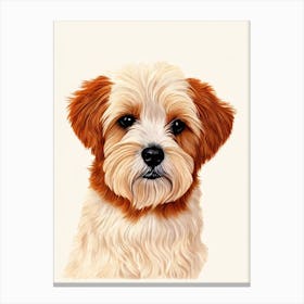 Maltese Illustration dog Canvas Print