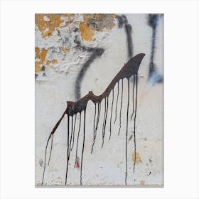 Dripping Paint on Wall Canvas Print