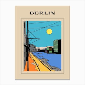 Minimal Design Style Of Berlin, Germany 2 Poster Canvas Print