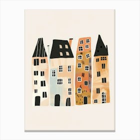 Houses In A Row Canvas Print