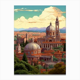 Rome Pixel Art 1 Canvas Print