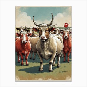 Swiss Cows Canvas Print