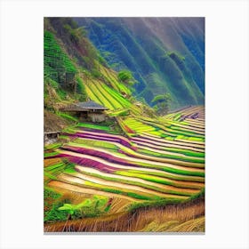 Banaue Rice Terraces Philippines Soft Colours Tropical Destination Canvas Print