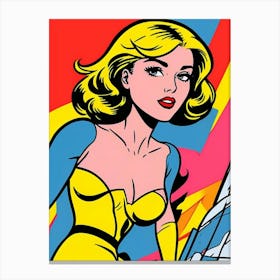 Beauty Comic Book Girl Canvas Print