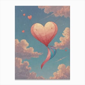 Heart Kite Canvas Print