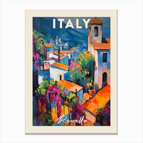 Ravello Italy 3 Fauvist Painting Travel Poster Canvas Print