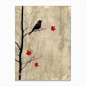 Crow On A Tree 1 Canvas Print