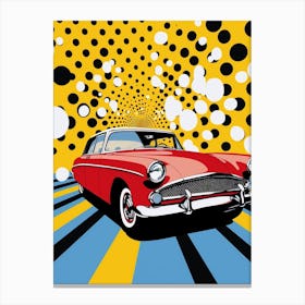 Classic Car Polka Dot 4 Canvas Print
