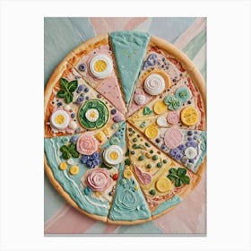 Bizarre Pastel Pizza Canvas Print