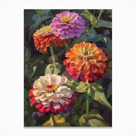 Zinnias 5 Canvas Print