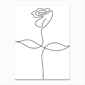 Single Rose Canvas Print