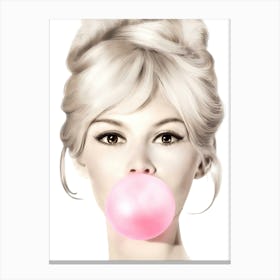 Pink Bubble Gum Canvas Print