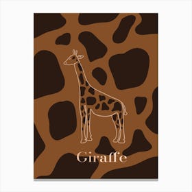 Print giraffe. African animals. Brown giraffe Canvas Print