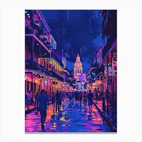 Bourbon Street Retro Pop Art 2 Canvas Print