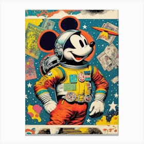 Mickey As Astronaut Canvas Print