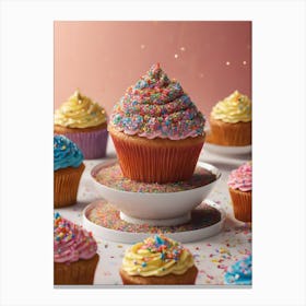 Colorful Cupcakes Canvas Print