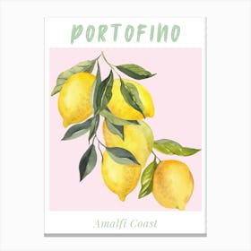 lemon positano poster Canvas Print