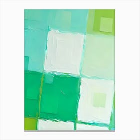 Popping Blue Green Squares Canvas Print