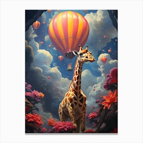 Giraffe In The Sky Canvas Print