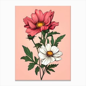 Cosmos Flower 6 Canvas Print