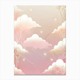 Pink Clouds And Stars Canvas Print