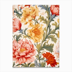 Floral Wallpaper Pattern 13 Canvas Print