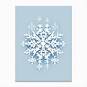 Individual, Snowflakes, Retro Minimal 1 Canvas Print