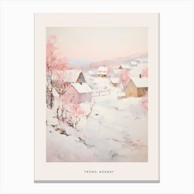 Dreamy Winter Painting Poster Troms Norway 3 Canvas Print