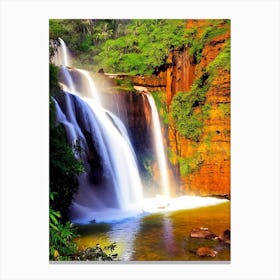 Marojejy National Park Waterfall, Madagascar Nat Viga Style Canvas Print