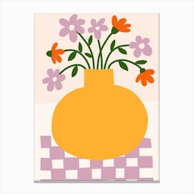 Colorful Flower Vase Print 3 Canvas Print