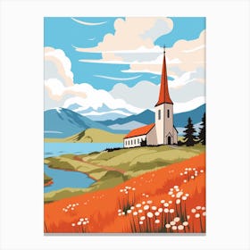 Iceland 2 Travel Illustration Canvas Print