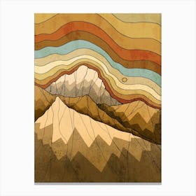 Copper Rocks And Hills Canvas Print