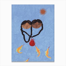 Fire And Sun Canvas Print