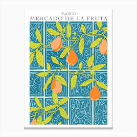 Mercado De La Fruta Mango Illustration 3 Poster Canvas Print