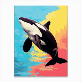 Pop Art Orca Whale 4 Canvas Print