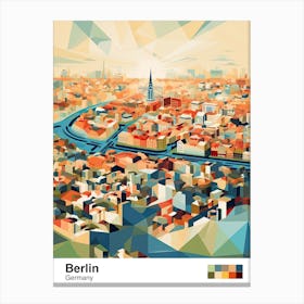 Berlin, Germany, Geometric Illustration 2 Poster Canvas Print