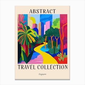 Abstract Travel Collection Poster Singapore 5 Canvas Print