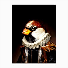 Edo Piaf Bird Pet Portraits Canvas Print