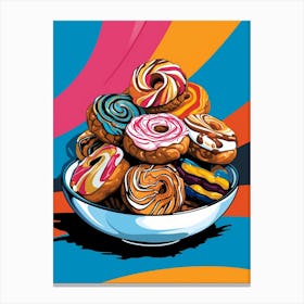 Swirl Biscuit Pop Art Cartoon 1 Canvas Print